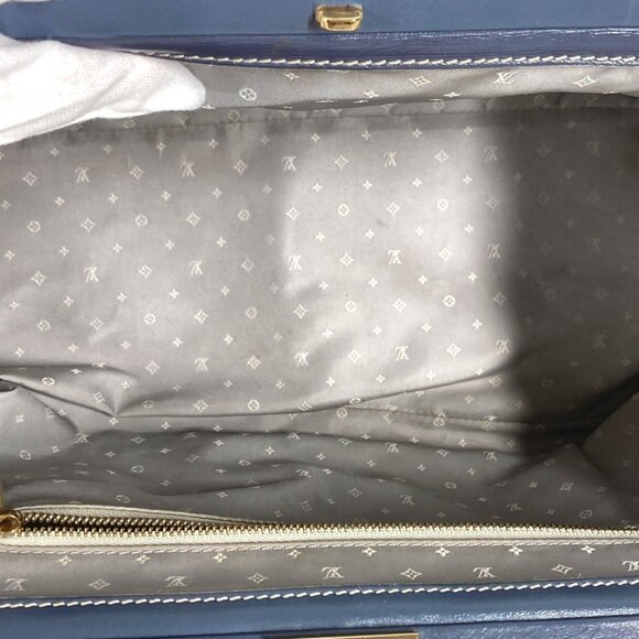 LOUIS VUITTON Blue Leather Tote Bag - Picture 9 of 11